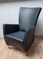 Montis Windy fauteuil refurbished nieuw leer Nero Black, Leer, Verzenden, Nieuw, 75 tot 100 cm
