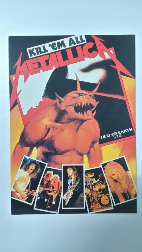 Metallica Kill m all Master Puppets vintage ansichtkaart, Verzamelen, Muziek, Artiesten en Beroemdheden, Zo goed als nieuw, Foto of Kaart