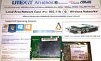 Lite-On WN2302A-F4 Atheros AR5005GS Mini PCI netwerkkaart, Ophalen of Verzenden, Zo goed als nieuw, Intern, Atheros LITE-ON