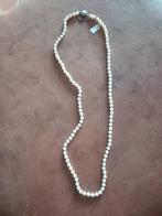 Parelketting zilver slot, Ophalen of Verzenden, Zo goed als nieuw, Zilver, Zilver