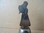 Antieke bel of vintage bel metalen bel met engel 7cm 1930, Ophalen of Verzenden