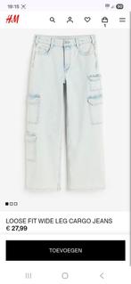 Low wsist 170cm jeans cargo wide leg loose fit, Ophalen of Verzenden, Nieuw