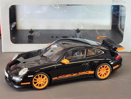 Porsche 911 997 GT3 RS Black/ orange Autoart zie omschr., Hobby en Vrije tijd, Modelauto's | 1:18, Gebruikt, Overige merken, Ophalen of Verzenden