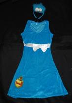 Leuk blauw koekiemonster sesamstraat jurkje + diadeem, Nieuw, Meisje, 146 t/m 152, Verzenden