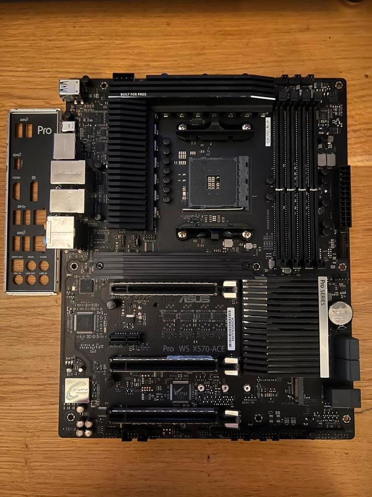 Asus Pro WS X570 ACE Moederborden, Computers en Software, Moederborden, Gebruikt, AMD, DDR4, Ophalen