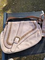 Prachtige beige leren grote gaucho saddlebag zadeltas, Overige merken, Beige, Ophalen of Verzenden, Zo goed als nieuw