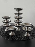 RVS ijs coupes Guy Degrenne vintage Frans jaren 70 zilver, Overige materialen, Gebruikt, Overige typen, ?
