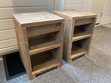 Steigerhouten Nachtkastjes - Set van 2 beschikbaar voor biedingen