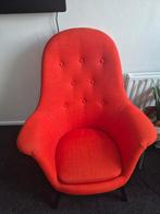 Oranje Retro Fauteuil, Ophalen, Hout, Gebruikt, Minder dan 75 cm