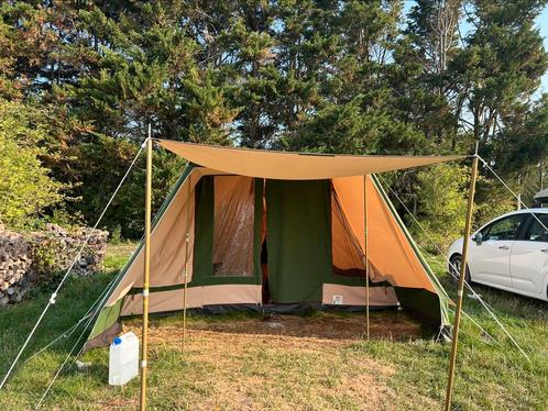 6 persoons katoenen pyramide tent, Caravans en Kamperen, Tenten, tot en met 6, Gebruikt, Ophalen