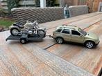 BMW X5 roadster met aanhanger BMW R1100 cruiser, merk Welly, Hobby en Vrije tijd, Modelauto's | 1:32, Ophalen of Verzenden, Gebruikt