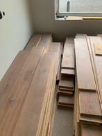 Eiken lamel parket - 64m2 - Lange planken 4 meter, Zo goed als nieuw, 10 m² of meer, 10 tot 30 cm, Hout