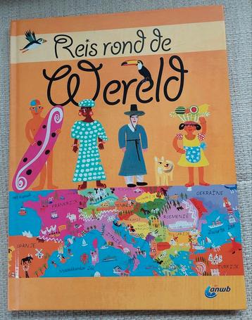 Reis rond de wereld, kleurrijke atlas beschikbaar voor biedingen