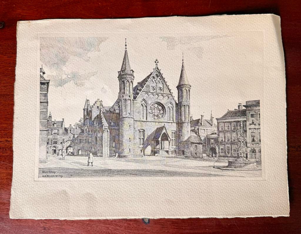 4 Prenten Den Haag & Soestdijk - H.E. Roodenburg, Ophalen of Verzenden