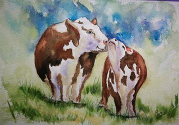 Schilderij koeien  beschikbaar voor biedingen