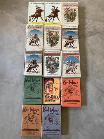 Karl May, avonturenboeken, oudere drukken 8 stuks nog over beschikbaar voor biedingen