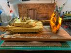U.S. Main Battle Tank M1A2 Abrams Tusk II 1:35 mooi diorama, Ophalen of Verzenden, Gebruikt, 1:35 tot 1:50, Diorama