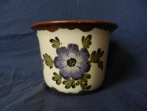 Plateel bloempot decor Amoon Kon. Zuid Holland Gouda h. 9,4, Antiek en Kunst, Antiek | Keramiek en Aardewerk, Ophalen of Verzenden
