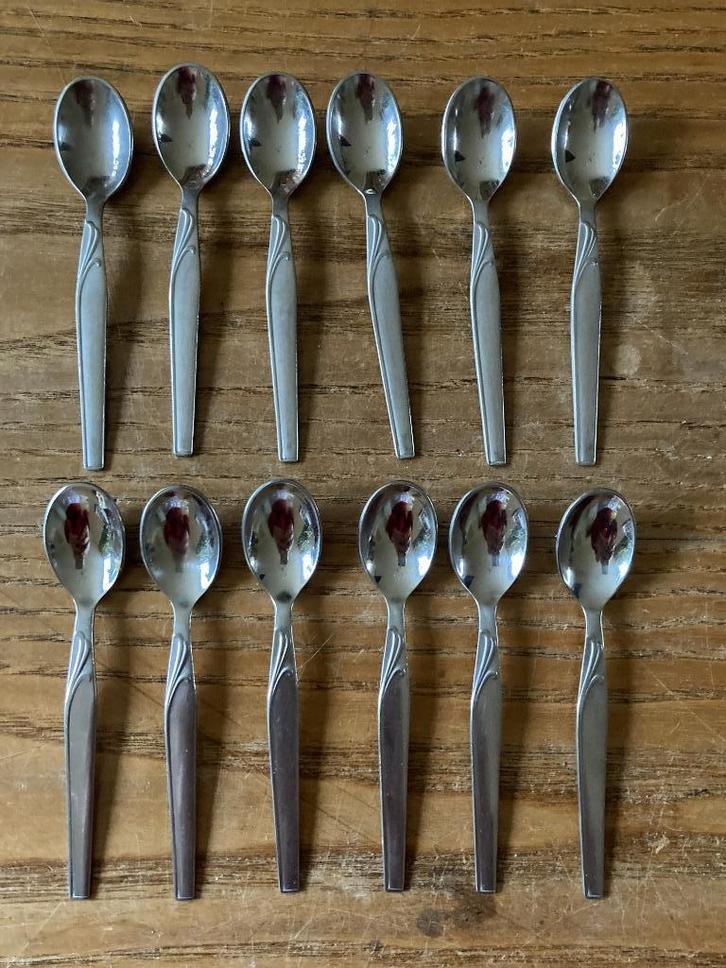 12 Vintage Sola GZ Paola likeur mokka advocaatlepeltjes, Antiek en Kunst, Antiek | Bestek, Ophalen of Verzenden
