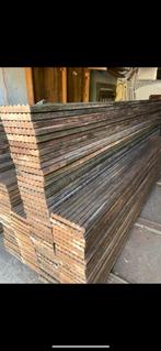 Hardhouten vlonderplanken Bankirai 21 mm dikte , 27 m2, Ophalen, Gebruikt, Hout