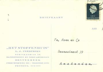 Het Stoffenhuis, Oosterbeek - 12.1966 - briefkaart beschikbaar voor biedingen