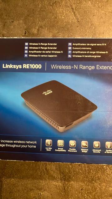 Linksys RE1000 netwerk versterker met UTP/kabelaansluiting beschikbaar voor biedingen