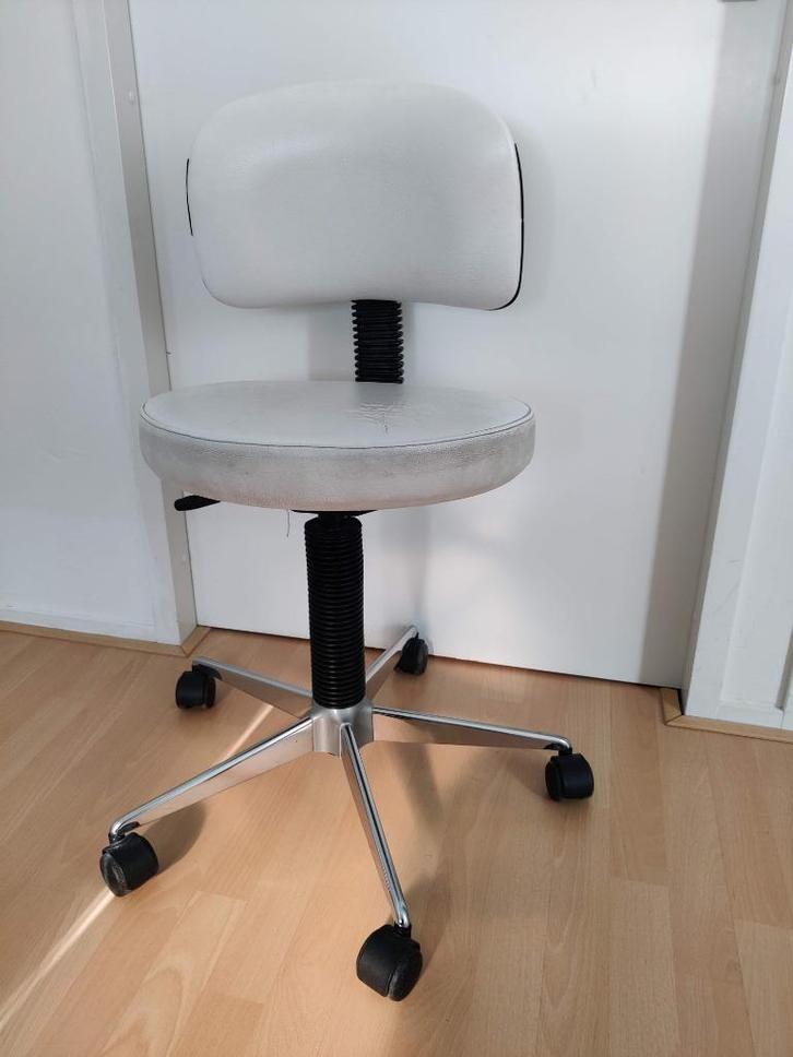 Witte Bureaustoel, Huis en Inrichting, Bureaustoelen, Gebruikt, Bureaustoel, Wit, Ophalen