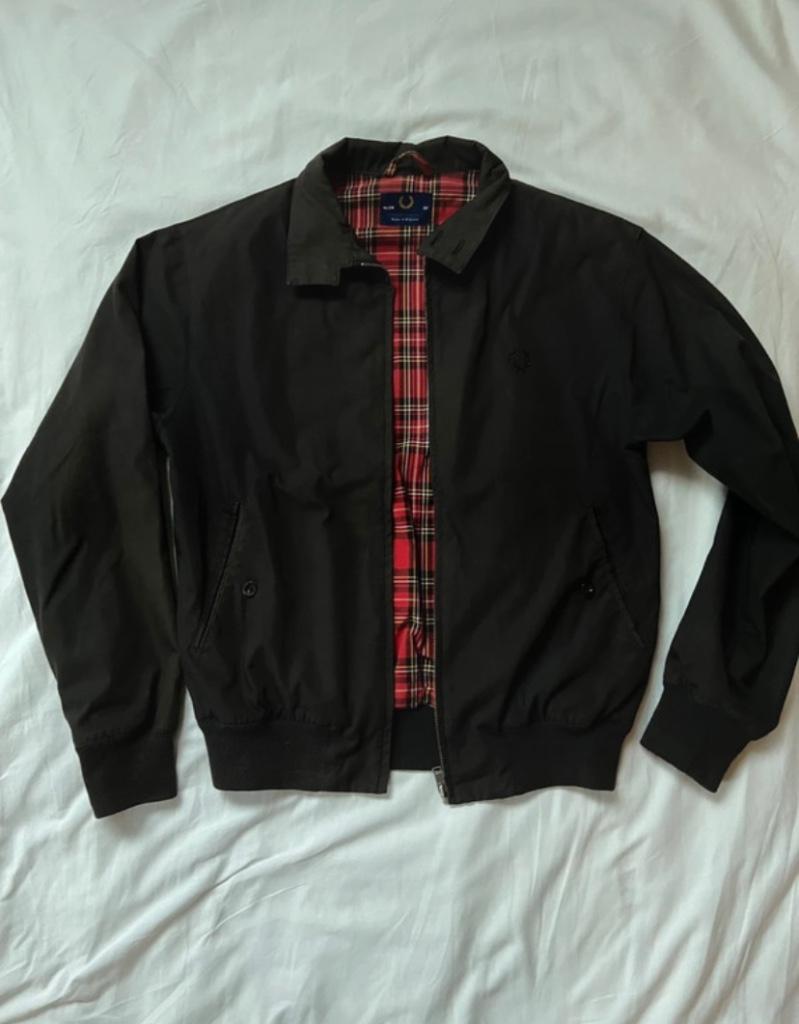Fred Perry Classic Harrington Jacket made in England, Maat 48/50 (M), Zwart, Ophalen of Verzenden, Fred Perry
