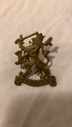 Nederlandse baret leeuw insigne met buigpinnen WO2 origineel, Verzenden, Landmacht, Nederland, Embleem of Badge