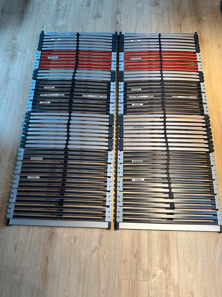 2 Flexus 4200 lattenbodems 90x220 (prijs p.st), Huis en Inrichting, Slaapkamer | Matrassen en Bedbodems, Zo goed als nieuw, Eenpersoons