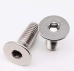 S&S luchtfilter deksel inbusbouten RVS 1/4-20 x1 UNC RVS 304, Ophalen of Verzenden, Nieuw