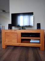 Eikenhouten TV Kast met Lade en Open Vakken, Huis en Inrichting, Kasten | Televisiemeubels, Ophalen