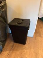 IKEA Hallbar Afvalemmer Zwart, Kunststof, Ophalen of Verzenden, Zo goed als nieuw, Minder dan 50 cm