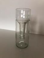 Fles vaas, Overige kleuren, Ophalen of Verzenden, Minder dan 50 cm, Glas