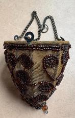 Vintage kaarsenhouder met kralen, Overige materialen, Gebruikt, Ophalen of Verzenden, Kandelaar