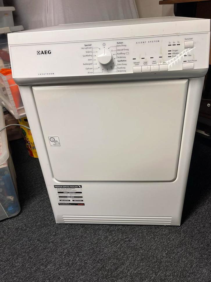 AEG Lavatherm Droger - Voorlader, Witgoed en Apparatuur, Wasdrogers, Gebruikt, Condens, Voorlader, 6 tot 8 kg, 85 tot 90 cm, Anti-kreukfase