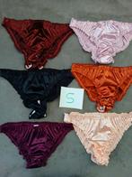Nieuwe satijnen slipjes - maat S, Verzenden, Zwart, Slip