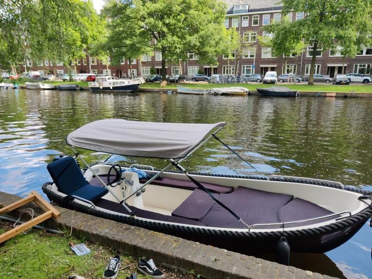 Sloep met 4-takt benzine motor, Watersport en Boten, Sloepen, Ophalen of Verzenden