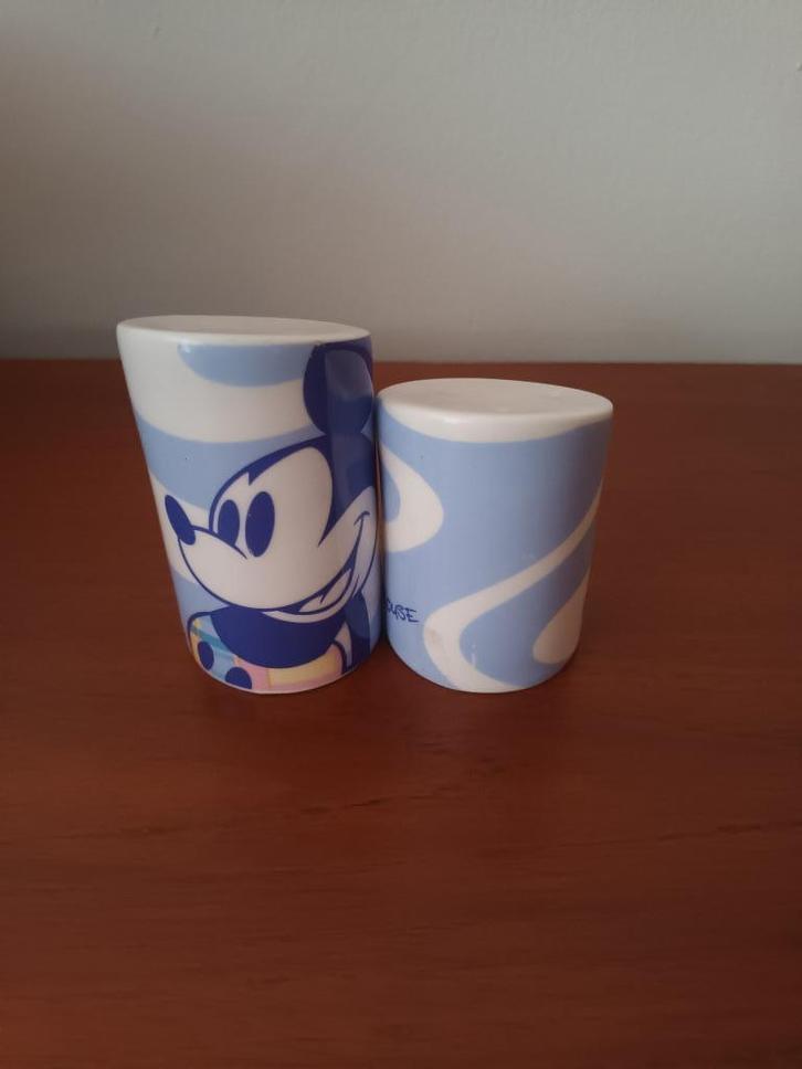 Peper en Zoutstel Mickey Mouse, Verzamelen, Disney, Gebruikt, Servies, Mickey Mouse, Ophalen of Verzenden