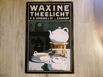 Vintage WAXINE THEELICHT, VERKADE & zn.reclame(geen emaille) beschikbaar voor biedingen