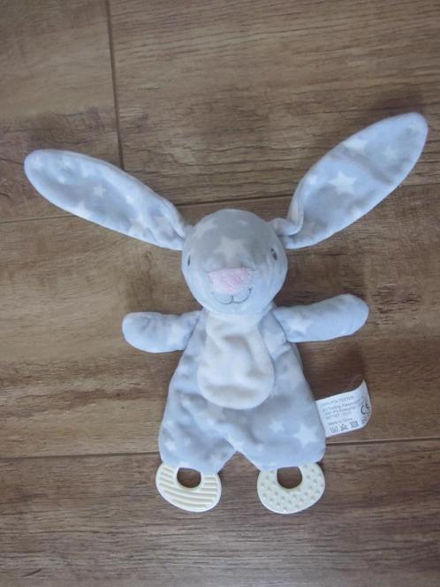 ZD Trading lichtgrijs pluche konijn knuffel knispers bijtstu, Kinderen en Baby's, Speelgoed | Knuffels en Pluche, Nieuw, Konijn