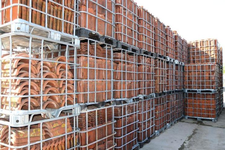 Gebruikte dakpannen vh verbeterde Hollandse en ovh rood., Doe-het-zelf en Verbouw, Dakpannen en Dakbedekking, Gebruikt, Dakpannen