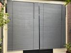 2 Bamboe rolgordijnen grijs voor binnen of buiten, Huis en Inrichting, Stoffering | Gordijnen en Lamellen, Ophalen, Gebruikt, 200 cm of meer