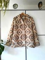 Dames Aztec print shacket/overshirt, Kleding | Dames, Cotton Club, Ophalen of Verzenden, Zo goed als nieuw, Beige