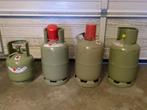 DIN groene gasflessen 3x5kg 1x2,5kg, Caravans en Kamperen, Ophalen, Zo goed als nieuw