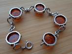 zilveren armband met barnstenen [178], Verzenden, Nieuw, Met edelsteen, Zilver