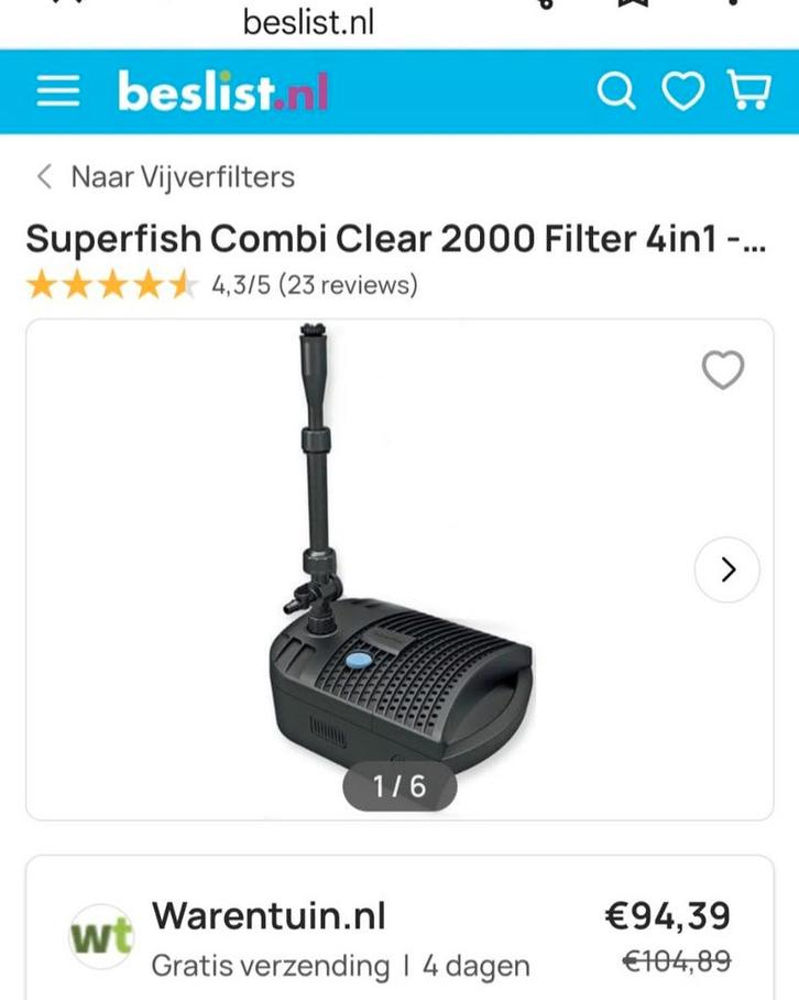 Vijverpomp, Tuin en Terras, Vijver-toebehoren, Gebruikt, Vijverpomp, Ophalen