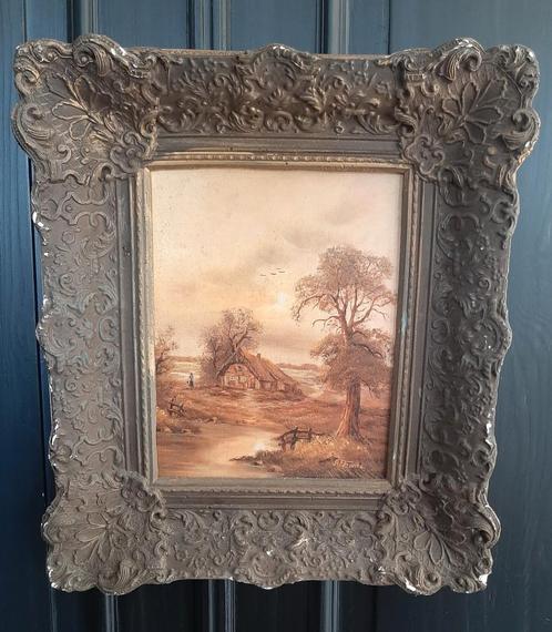 Landschap schilderij van A. Franke, Antiek en Kunst, Kunst | Schilderijen | Klassiek, Ophalen