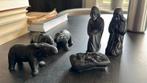Kerststal figuren. 6 stuks keramiek zwart., Ophalen of Verzenden, Zo goed als nieuw