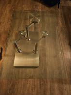 Glazen Salontafel uitklapbaar/draaibaar 60x88cm of 60x152cm, Huis en Inrichting, Tafels | Sidetables, Ophalen, 100 tot 150 cm